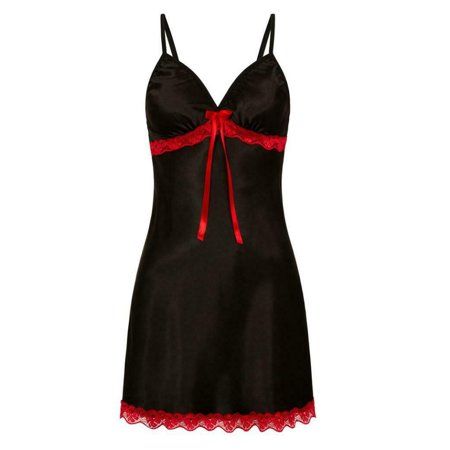 Lingerie Women Silk Lace Robe Dress Babydoll Nightdress Nightgown Sleepwear | Walmart (US)