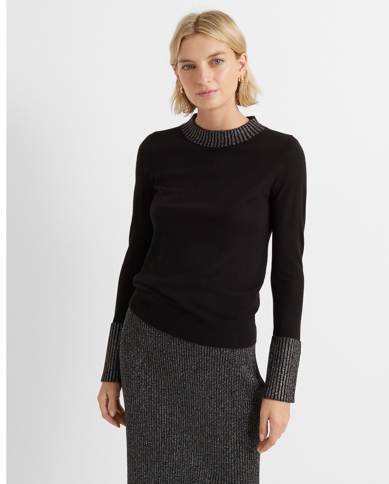 Lurex Trim Sweater | Club Monaco (Global)