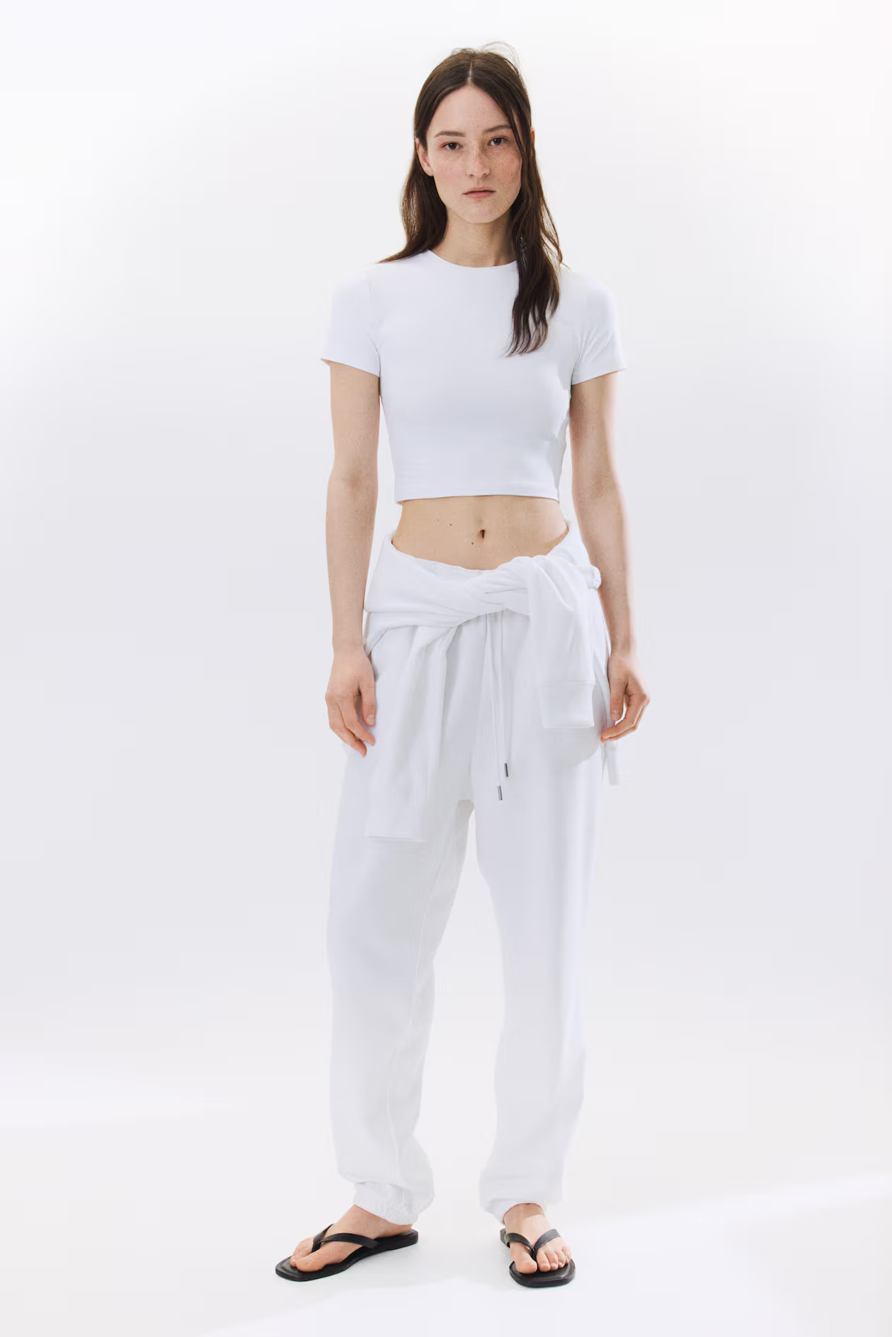 Cropped microfibre T-shirt | H&M (UK, MY, IN, SG, PH, TW, HK)