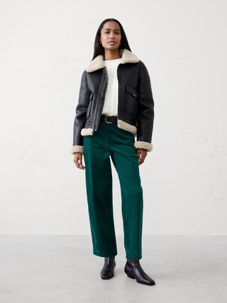 Straight Mid-Rise Corduroy Pant | Banana Republic Factory