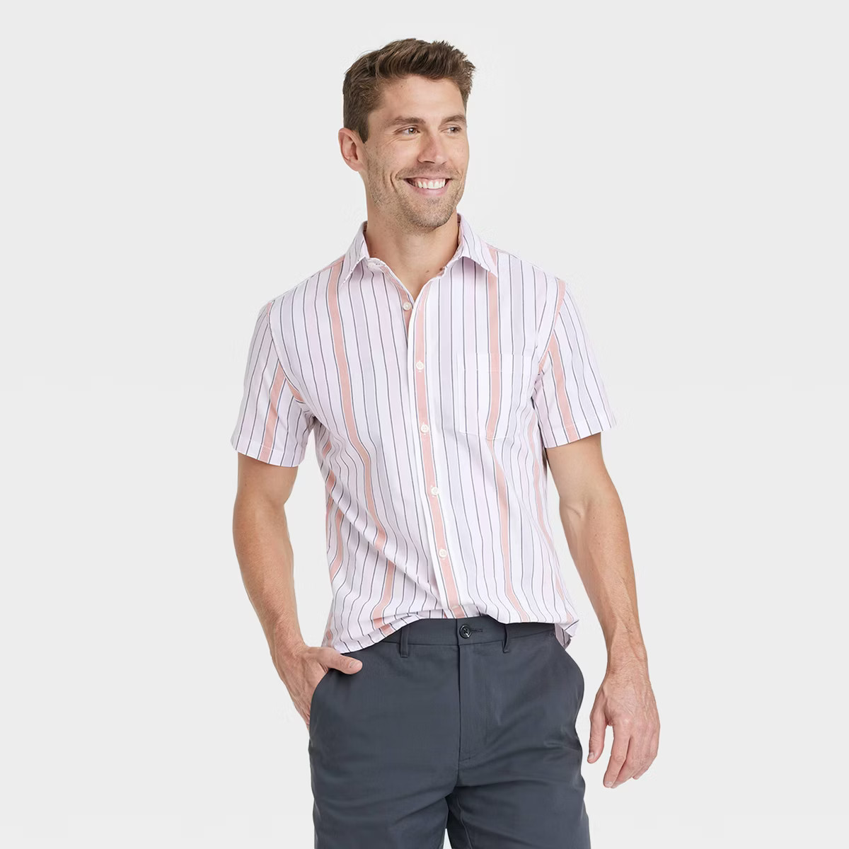 Men's Short Sleeve Slim Fit Button-Down Shirt - Goodfellow & Co™ | Target