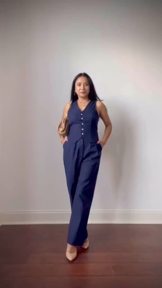 Perfect linen vest and pant set! 

#LTKBacktoSchool #LTKSeasonal #LTKstyletip