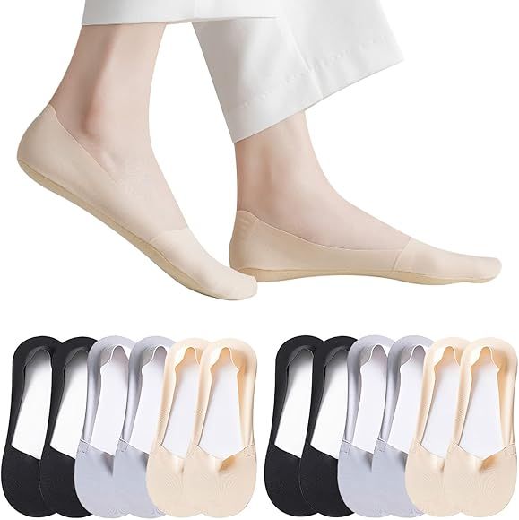 Thin No Show Socks, Low Cut Liner Non Slip Invisible Hidden sock for Flat Boat, Cool Comfort Breatha | Amazon (US)