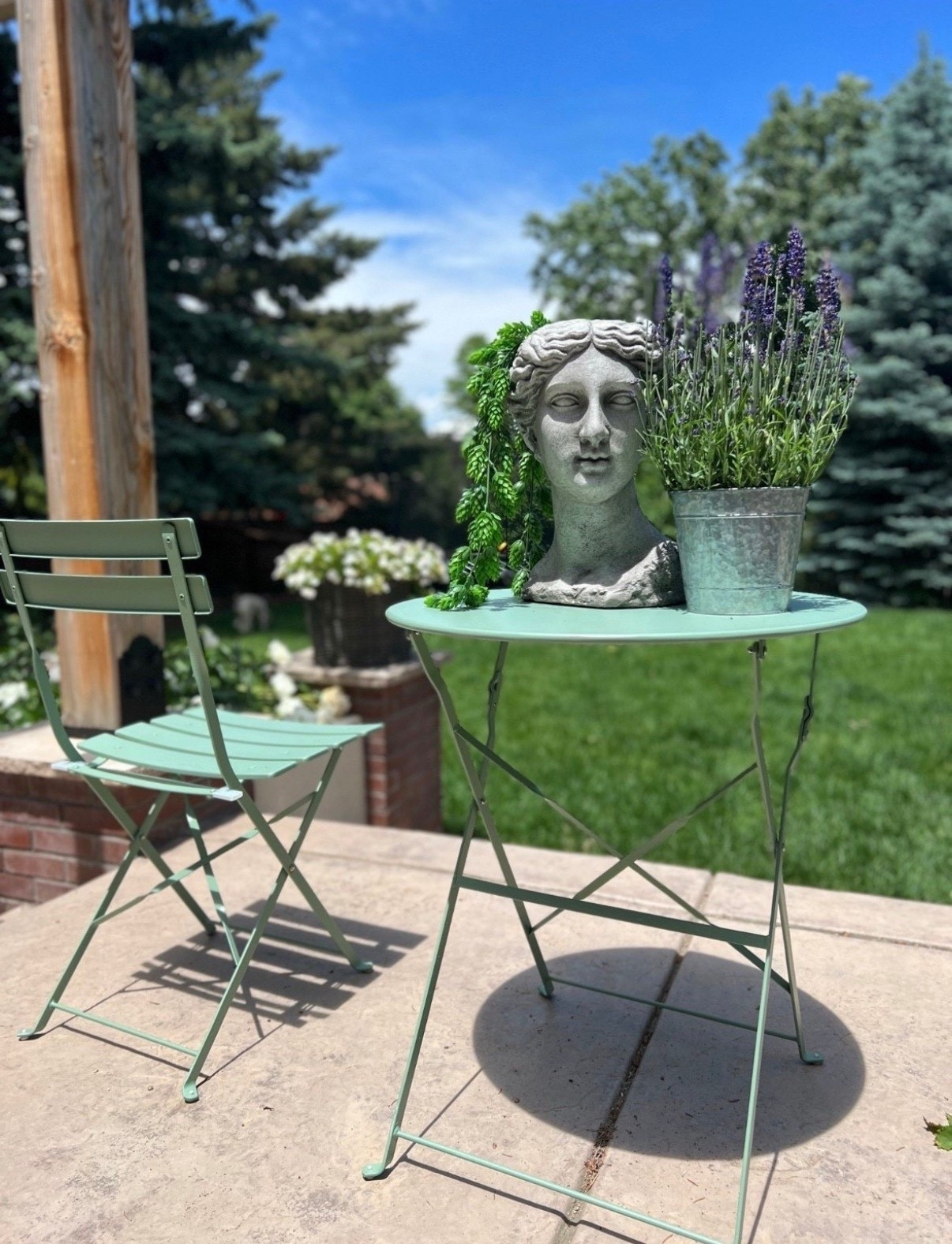 My lavender in full bloom from last year and the sweetest little bistro set—garden dreams come true! This setup has become my favorite spot to relax, sip coffee, and take in all the beauty around me. If you’re looking to add a cozy corner to your garden, this combo is such a lovely way to enjoy your blooms up close!



#LTKSaleAlert #LTKSeasonal #LTKHome