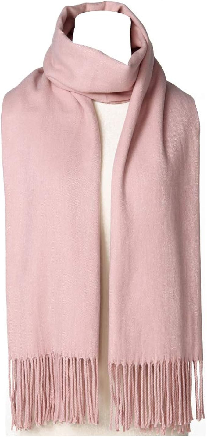 Krono Krown Womens Mens Cashmere Feel Soft Pashmina Wrap Classic Long Thick Shawl Winter Warm Fri... | Amazon (US)