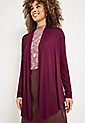 Solid Long Sleeve Waterfall Front Cardigan | Maurices