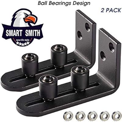 Ball Bearings Design!!!New Upgraded 2 Pcs Barn Door Floor Guide for Doors!!! | Stay Roller Slidin... | Amazon (US)