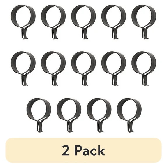 (2 pack) Mainstays Café Curtain Clip Rings, 14 pack, Bronze | Walmart (US)