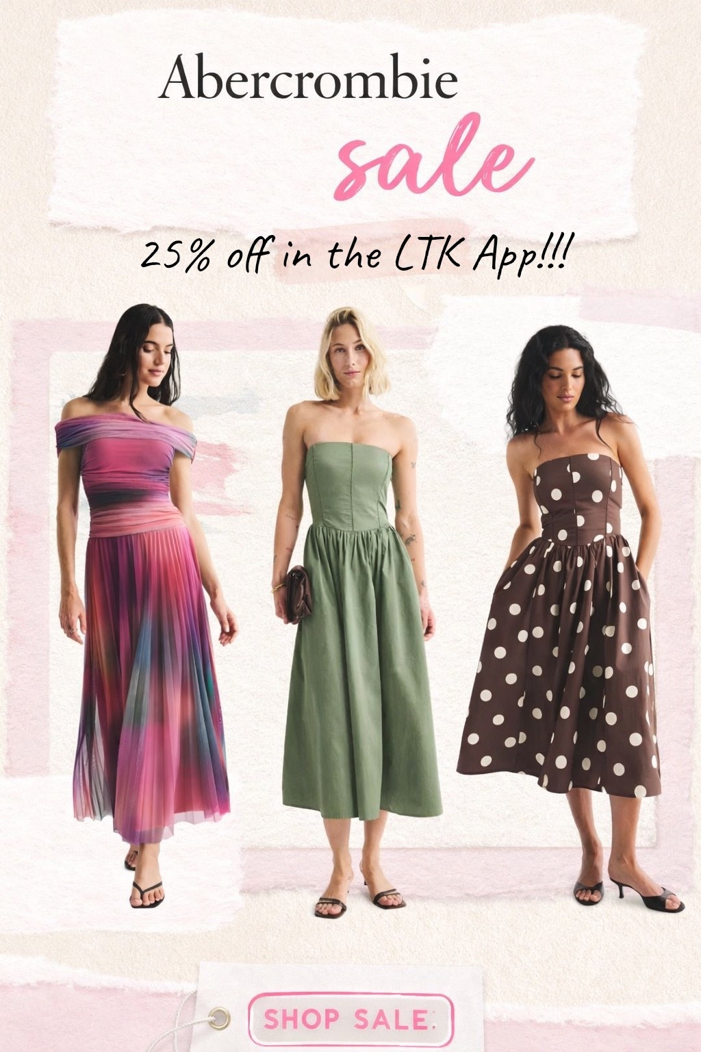 Abercrombie dresses are about 50% off right now!!! 25% off PLUS an extra 25% off for the LTK spring sale! Stackable discounts! Shop here in the app or copy the promo code and click “shop now” Here’s some of my favs!

#LTKSpringSale #LTKSaleAlert