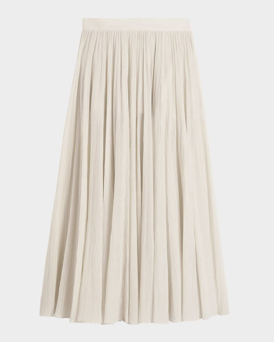 Toteme Crinkled Plisse Maxi Skirt | Neiman Marcus