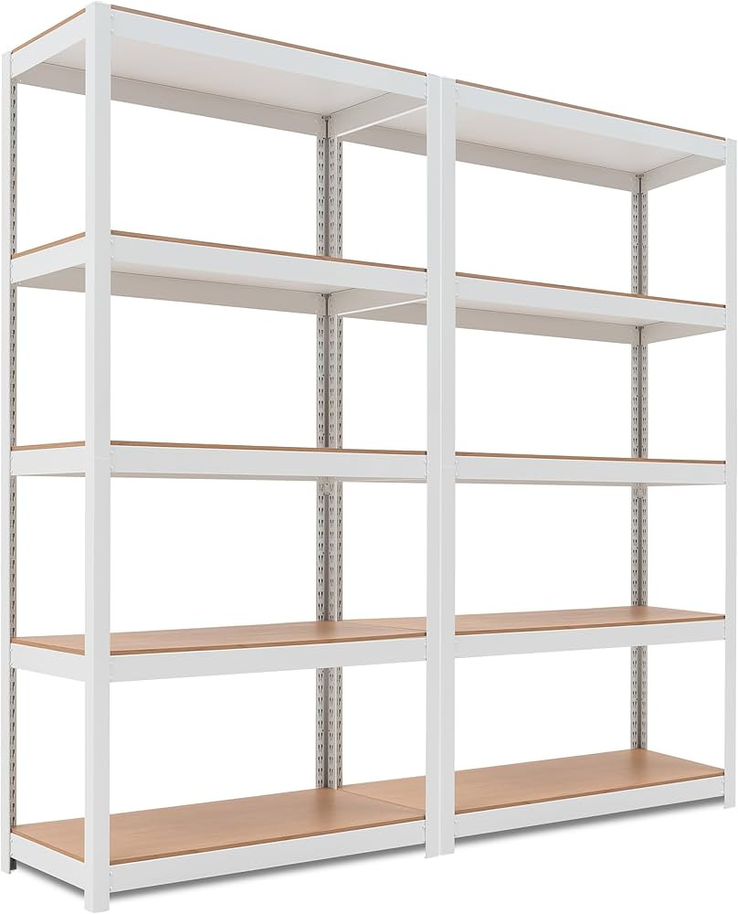 HOMEDANT House 5-Tier Laminated Metal Shelving Unit Adjustable Storage Utility Rack Heavy Duty Sh... | Amazon (US)