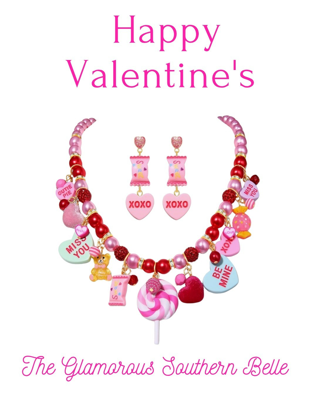 Happy valentine's day necklace and earring set

#LTKSeasonal #LTKFindsUnder50 #LTKootd