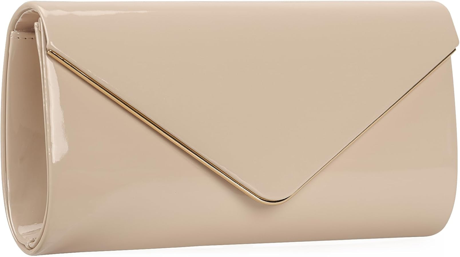 Dexmay Patent Leather Envelope Clutch Purse Shiny Candy Foldover Clutch Evening Bag for Women Nud... | Amazon (US)