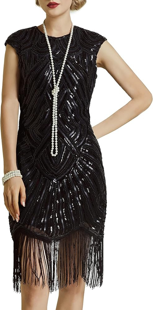 BABEYOND Women's Flapper Dresses 1920s Beaded Fringed Great Gatsby Dress | Amazon (CA)