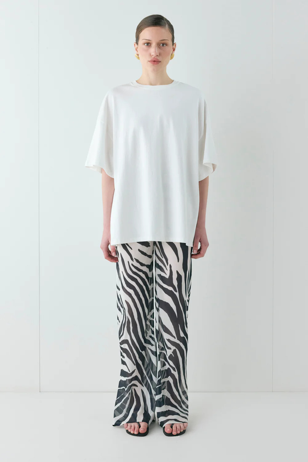 Remi Sheer Pants Zebra | VRG Grl