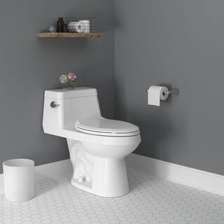 American Standard Colony 1-Piece 1.28 GPF Single Flush Elongated Toilet in White Seat Included 29... | The Home Depot