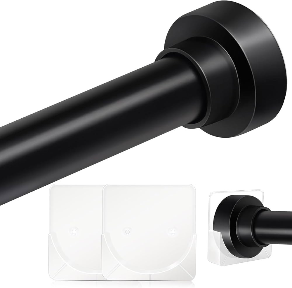 Tension Curtain Rod 36-120In(3-10Ft) with 2 Rod Holders, No Drilling Never Rust Long Shower Curta... | Amazon (US)