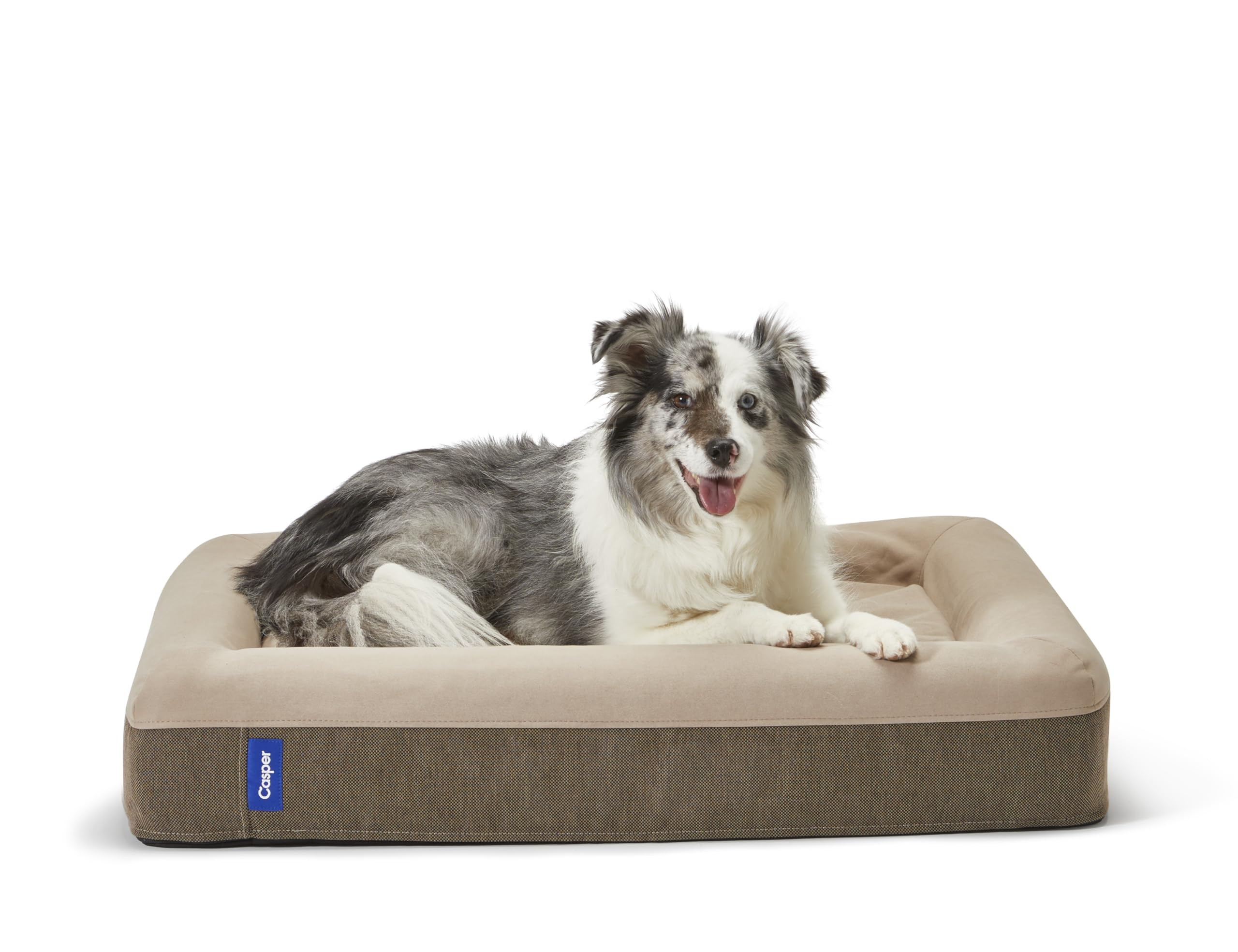 Casper Dog Bed, Plush Memory Foam, Large, Sand, 35.0"L x 45.0"W x 7.0"Th | Amazon (US)
