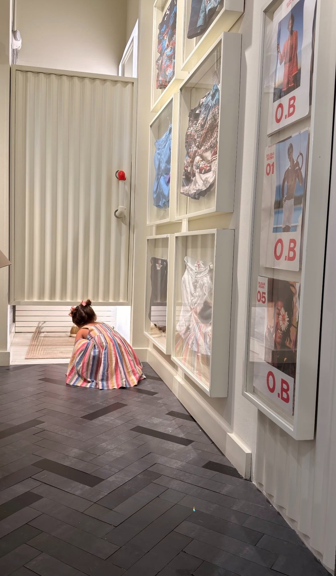 Just performing a quick security check under the fitting room door🕵️‍♀️💖 

 #LTKootd #LTKmomlife #LTKKids