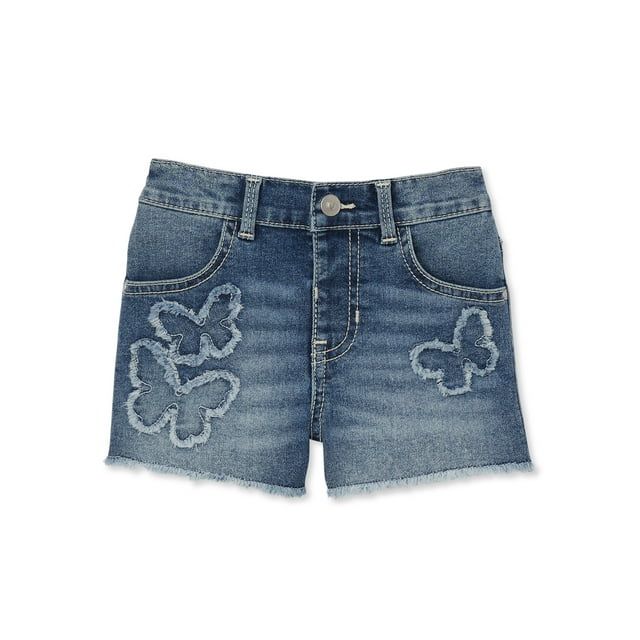Wonder Nation Toddler Girl Embroidery Denim Short, 12 Months-5T | Walmart (US)