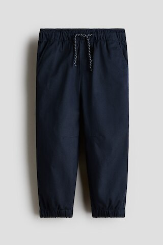 H & M - Cotton Twill Joggers - Navy Blue | H&M (US + CA)