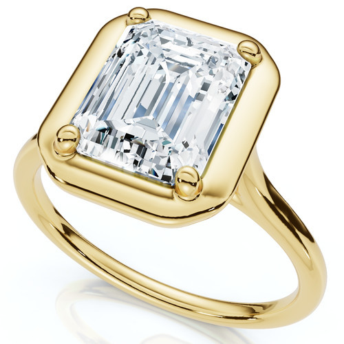 Bliss Diamond Certified 2Ct Emerald Cut Adriana Diamond Engagement Ring 14k Gold Lab Grown in 14K Yellow Gold at Nordstrom, Size 6.5 | Nordstrom