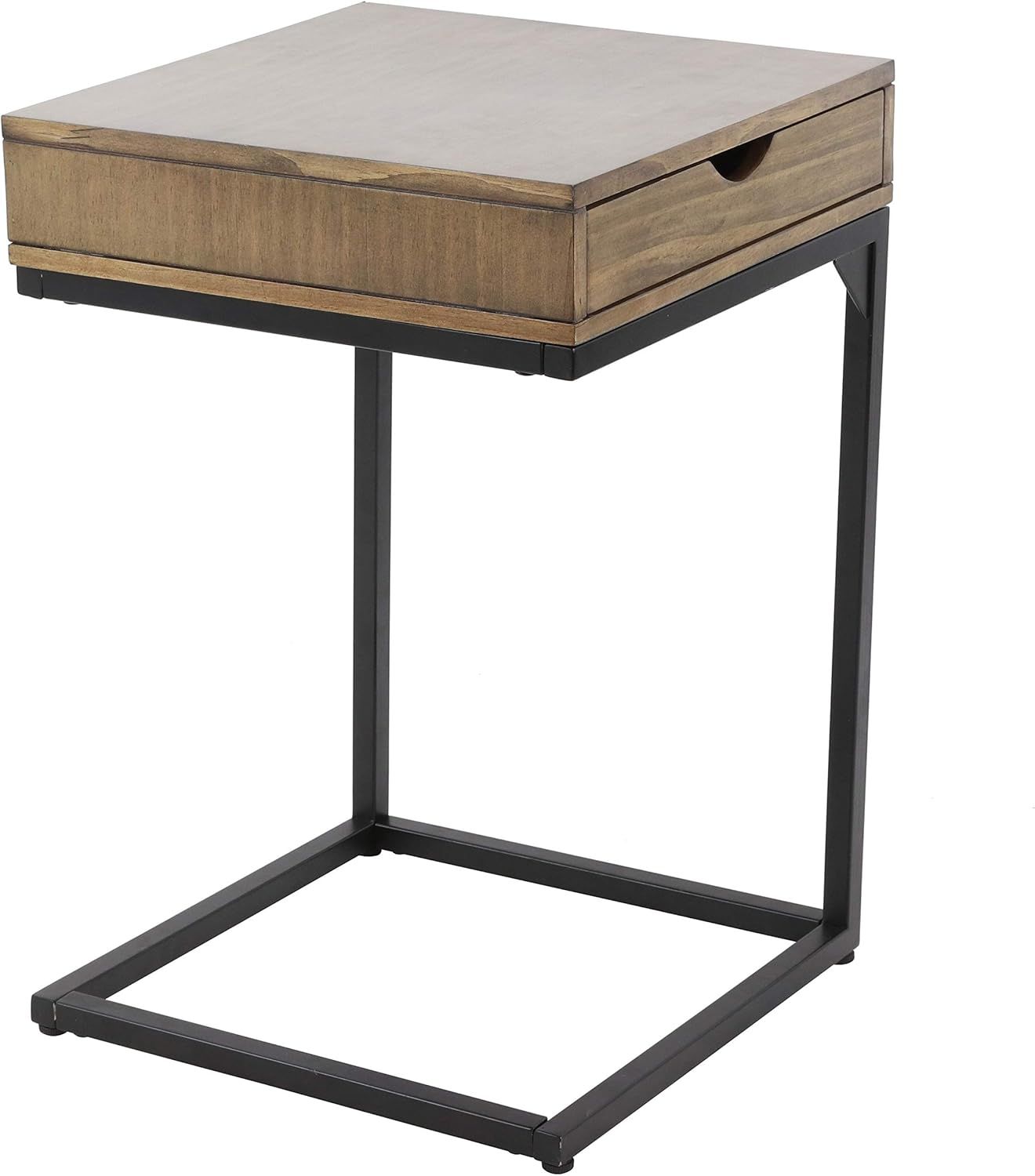 Decor Therapy Porter Drawer C-Table, Walnut | Amazon (US)