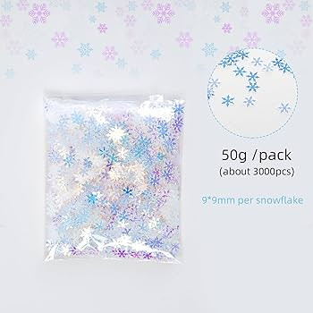 2000pcs/50g Christmas Snowflakes Confetti Decorations,Iridescent Snowflake Table Confetti Glitter... | Amazon (US)