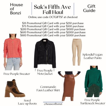 Sak’s Fifth Ave is having their gift card sale! Go scoop up some of these things for your fall wardrobe and you’ll get a gift card to spend for the holidays!

#LTKHoliday #LTKsalealert #LTKSeasonal