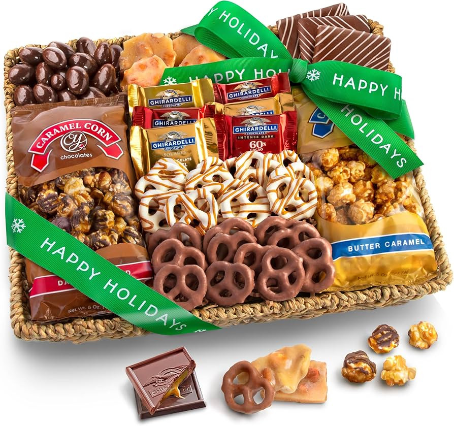 A Gift Inside Happy Holidays Chocolate Caramel and Crunch Grand Gift Basket | Amazon (US)