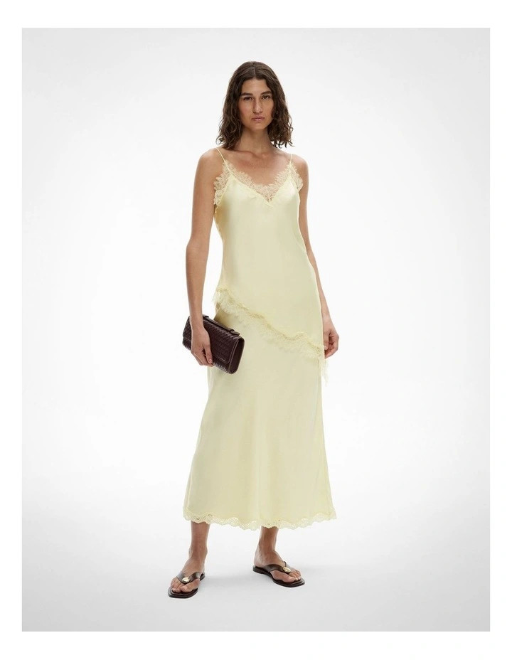 Lace Trim Maxi Skirt in Lemonade | Myer