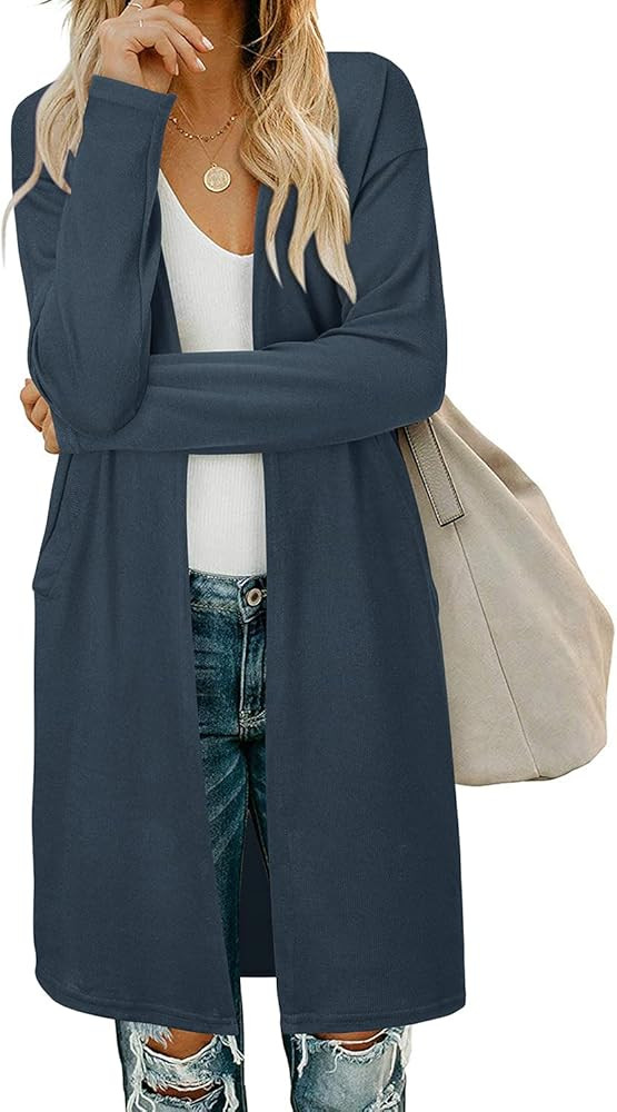 II ININ Women's Open Front Leopard Print Cardigan Shirt with Pockets Long Sleeve Lightweight Outw... | Amazon (US)