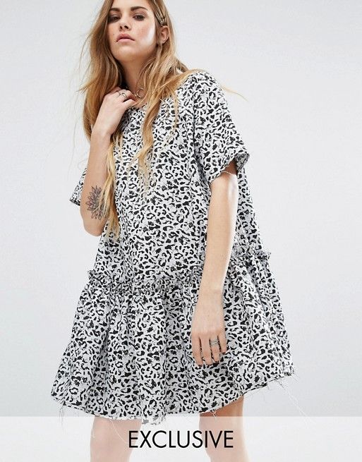 Reclaimed Vintage Smock Dress In Leopard | ASOS US