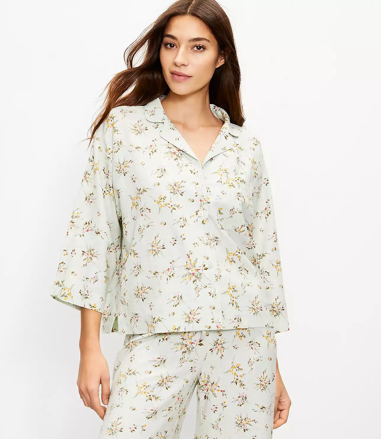 Floral Oversized Pajama Shirt | LOFT