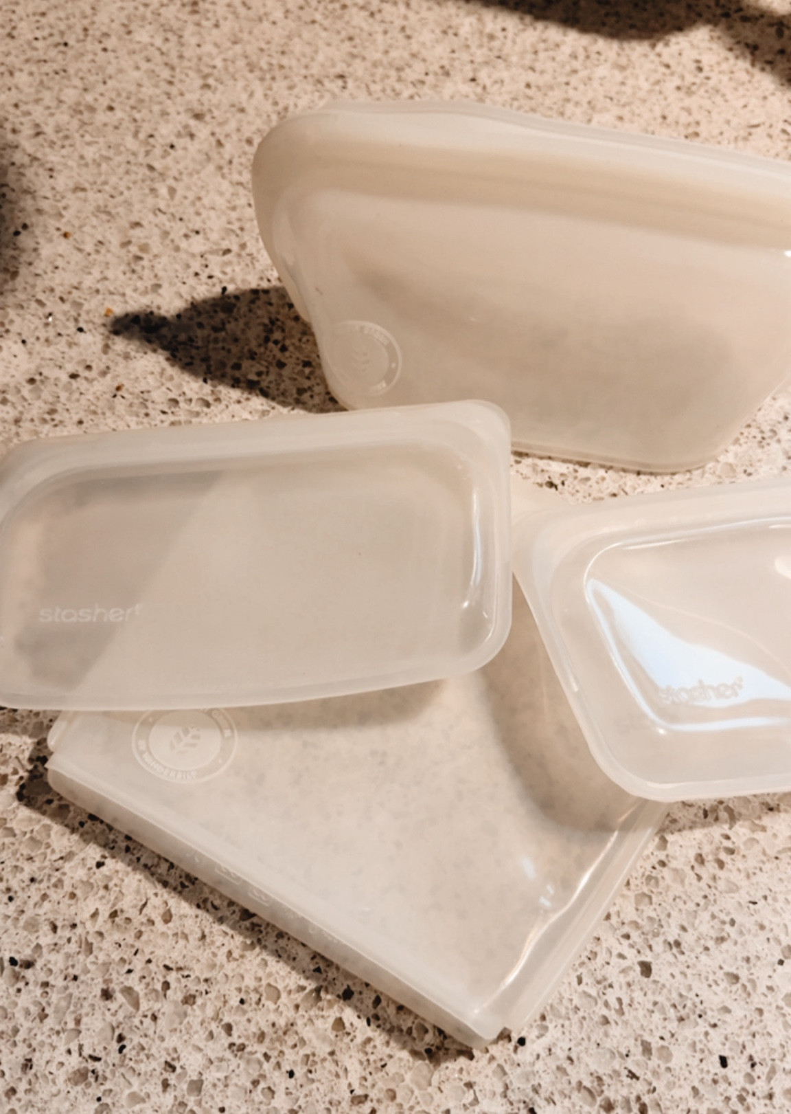 Silicone bags have many advantages over plastic bags, including:
•Durability: Silicone is more durable than plastic and can withstand extreme temperatures, harsh chemicals, and sterilization.  •Environmental impact: Silicone is more ocean-friendly than plastic because it doesn't break down into microplastics. •
•Safety: Silicone is food safe and doesn't contain BPA, latex, lead, or phthalates.  •Heat resistance: Silicone bags can be used in the microwave or boiled for sterilization.  •Freeze safe: Silicone bags won't crack or break in the freezer like plastic bags.  •Lightweight and compact: Silicone bags are lightweight and take up minimal space. 
•Versatile: Silicone bags can be used for food storage, carrying toiletries, or organizing small items.
•Stain resistant: Silicone bags won't absorb food odors or stains. 
•Dishwasher safe: Many silicone bags are dishwasher safe


#LTKHome #LTKFitness #LTKFindsUnder50