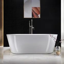 WoodBridge 67" x 32" Freestanding Soaking Acrylic Bathtub | Wayfair North America