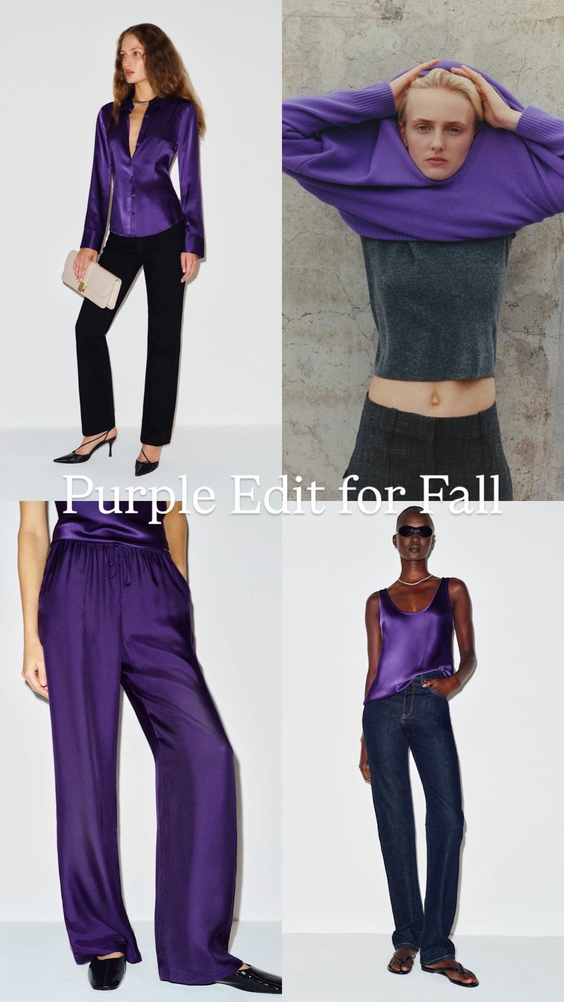 A purple edit! The trending color for fall!