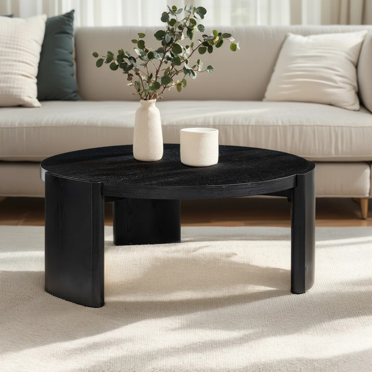 Latitude Run\u00ae Guone Solid and Manufactured Wood Round Coffee Table & Reviews | Wayfair | Wayfair North America