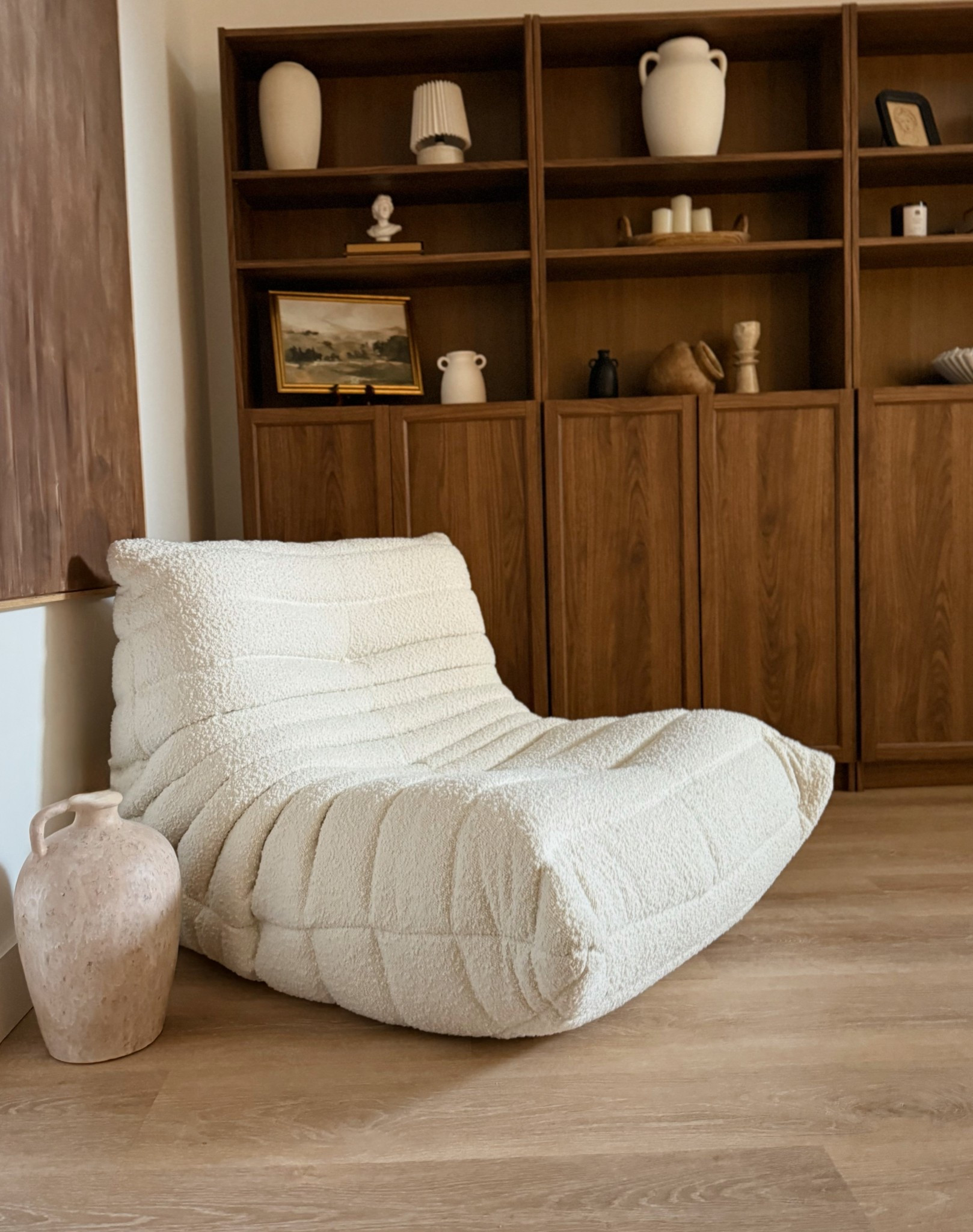 Finally found the perfect chair for this little corner simple, comfy, and just right 🤍 #home #homedecor @mhdny_us 

#LTKHome #LTKSaleAlert