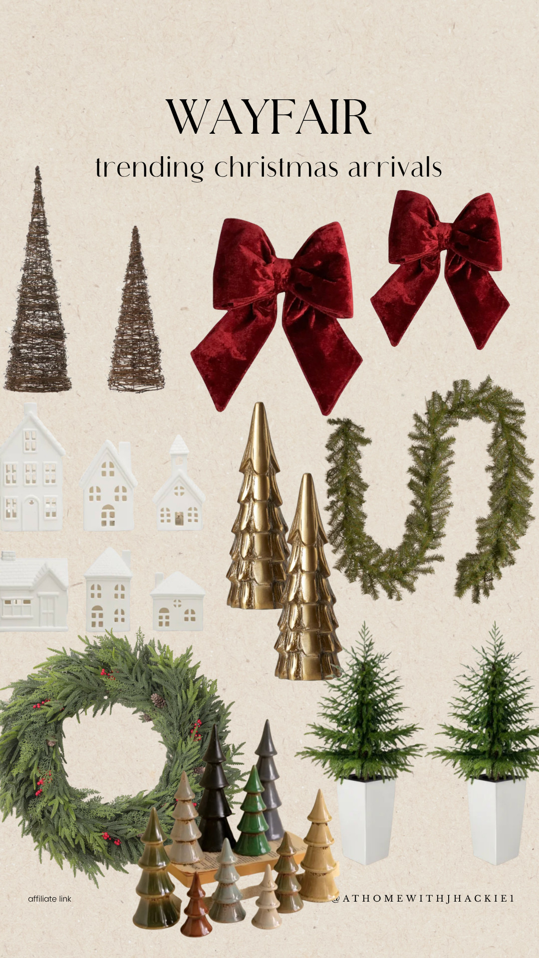 Wayfair Christmas decor, Christmas decor finds, trending Christmas decor, Christmas home decor, holiday decor ideas, Christmas decorations, velvet Christmas bows, red velvet bows, Christmas wreath, evergreen wreath, tabletop Christmas trees, ceramic Christmas trees, gold Christmas trees, Christmas village houses, white Christmas village, mini Christmas trees, neutral Christmas decor, traditional Christmas decor, vintage Christmas decor, elegant Christmas decor, cozy Christmas home, holiday home decor, Christmas decorating ideas, Christmas 2026, Wayfair holiday finds, Wayfair home decor

#LTKSeasonal #LTKHome