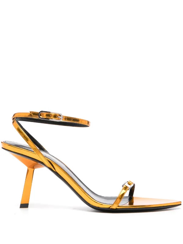 Saint Laurent 75mm Kitty Sandals | Orange | FARFETCH | Farfetch Global