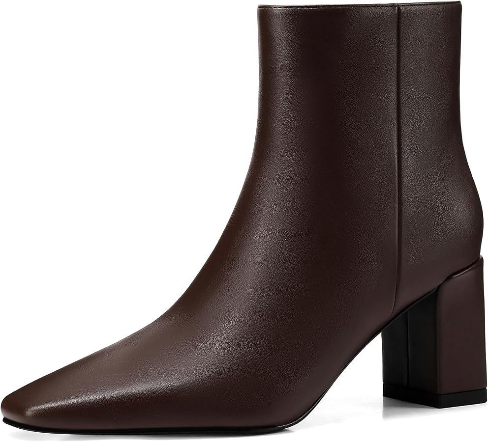 Ankle Boots for Women, Block Heel Booties for Office Daily | Amazon (US)