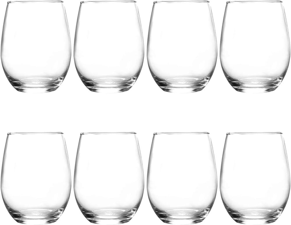 Clear 20oz Stemless Wine Glass,Large Cup For Enhanced Aeration with Durable Chip Resistant Rim Fo... | Amazon (US)