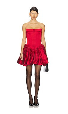 AMUR Mirelle Bow Dress in Ruby Rose from Revolve.com | Revolve Clothing (Global)