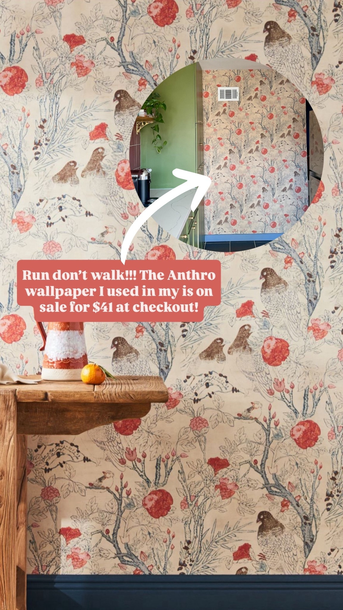 My favorite Anthro wallpaper is on sale for $41. Used in my kitchen last year. Really good quality and looks just like the photo.

#LTKHome #LTKFindsUnder50 #LTKFindsUnder100