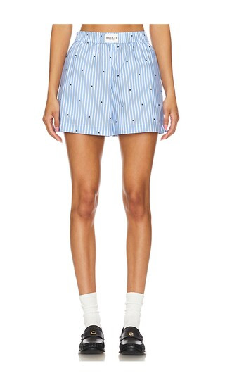 Elasticated Short en Blue Logo Stripe | Revolve Clothing (Global)