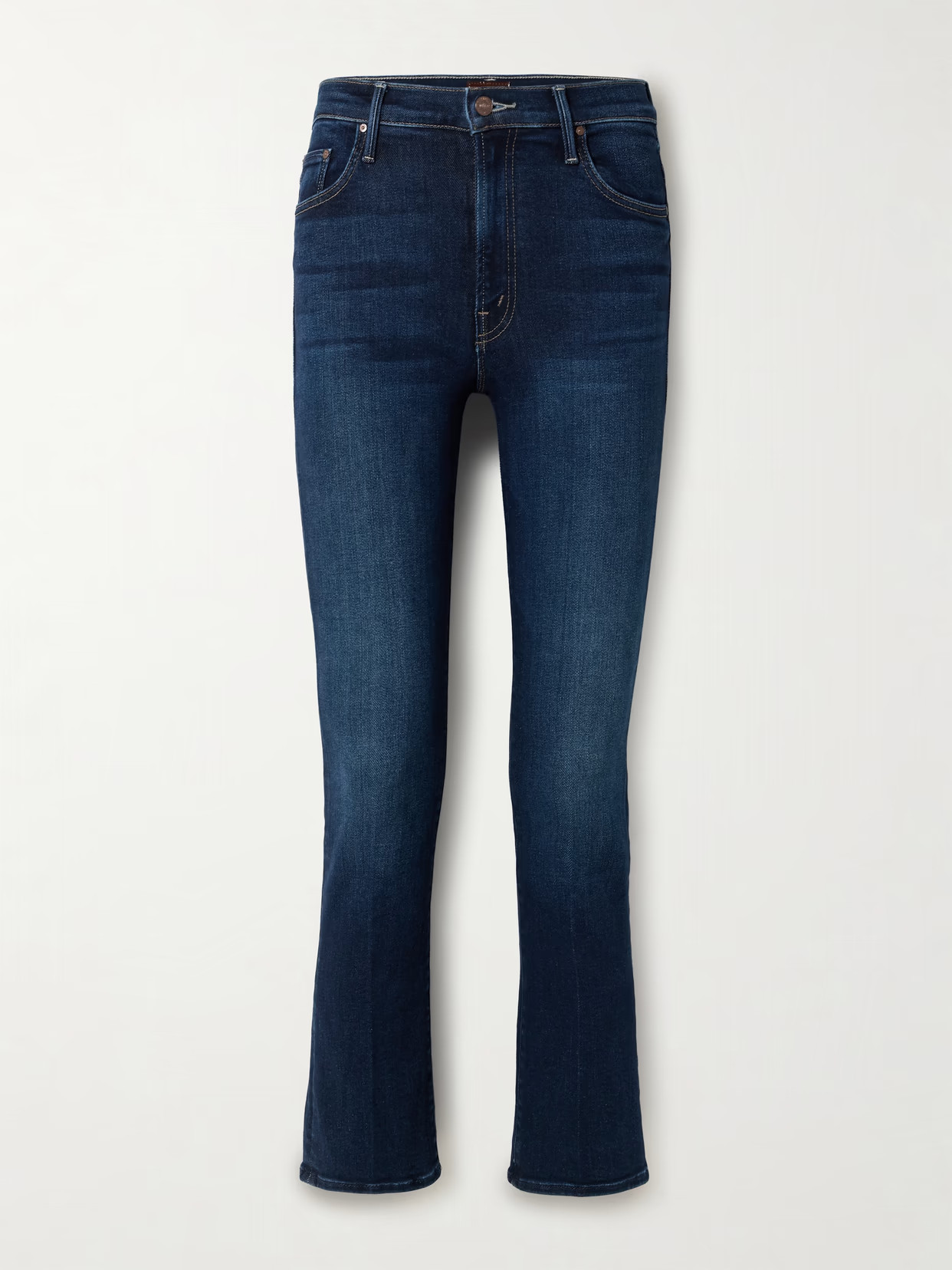 Mother - The Insider Cropped Slim-leg Jeans - Blue | NET-A-PORTER (US)