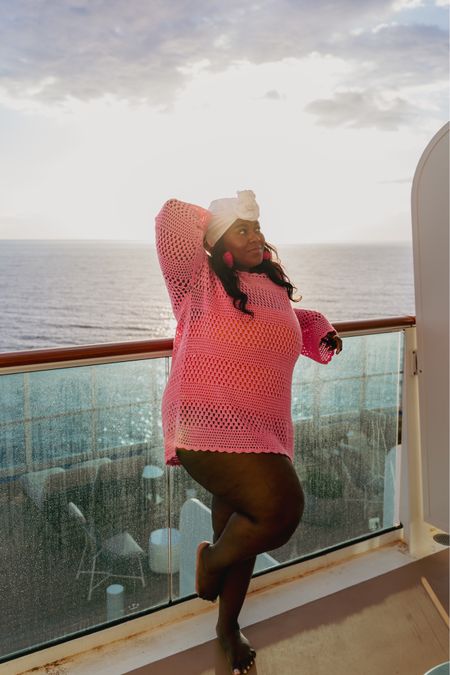 Reminiscing the last day of my Sun Princess cruise with this beautiful sunset🌞 

plus size fashion, show me your mumu, bathing suit, swim wear, gold jewelry, pink outfit inspo, spring, summer, cruise looks, style guide

#LTKswim #LTKplussize #LTKstyletip
