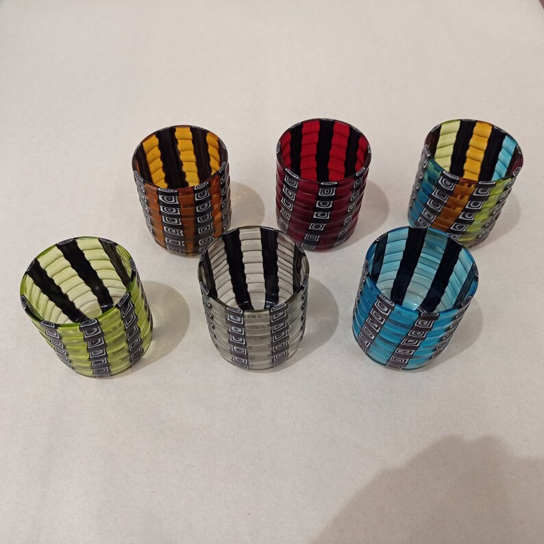 Murano Glass Cups Molato Shot Glasses in Ground Murano Glass - Etsy | Etsy (US)