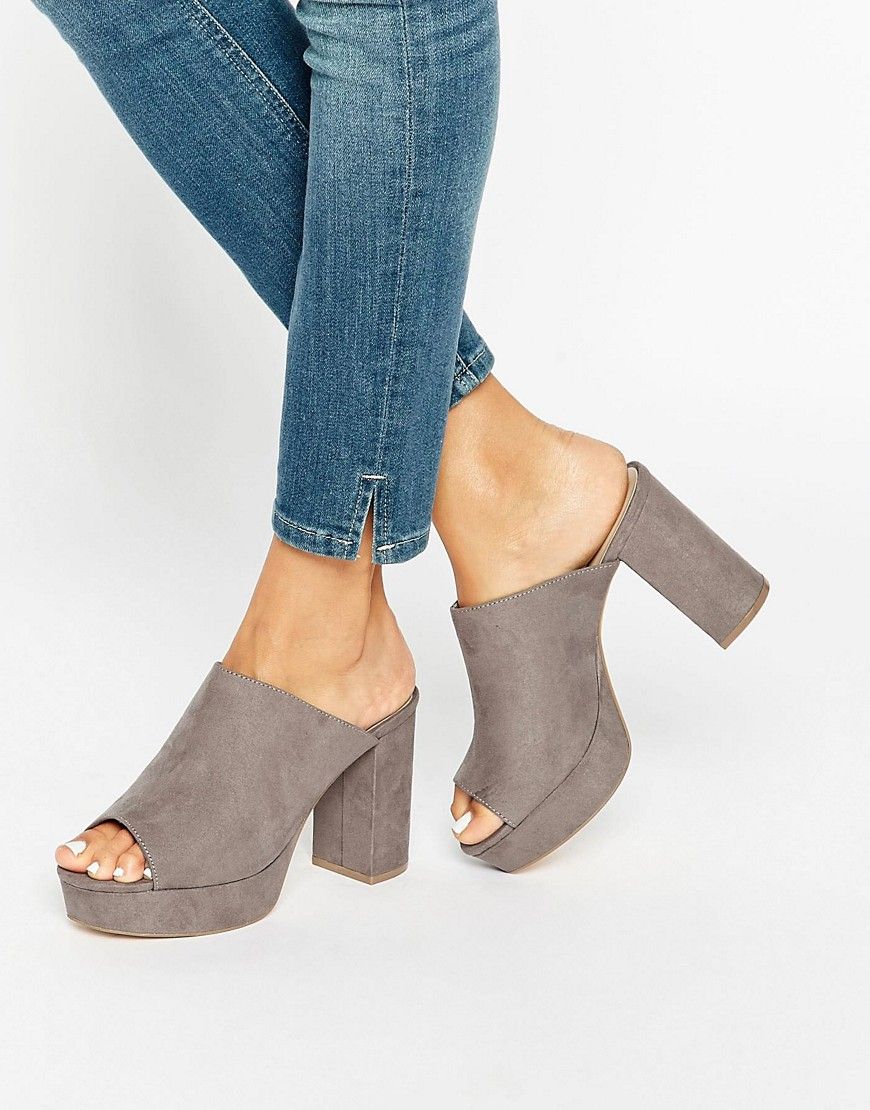 New Look Suedette Platform Mule | ASOS UK